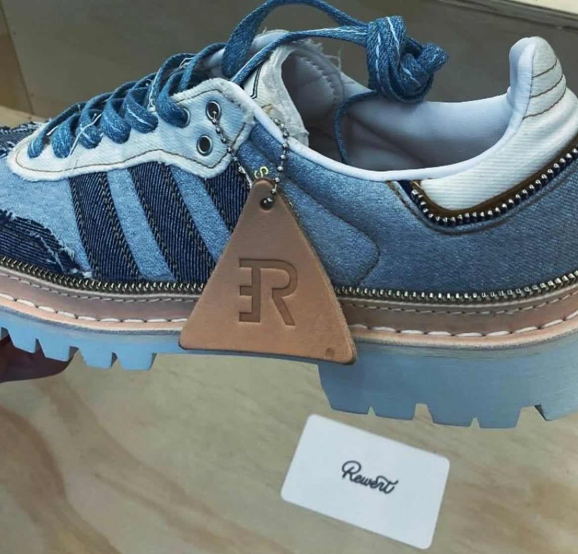 Upcycled Adidas Samba x Atmos