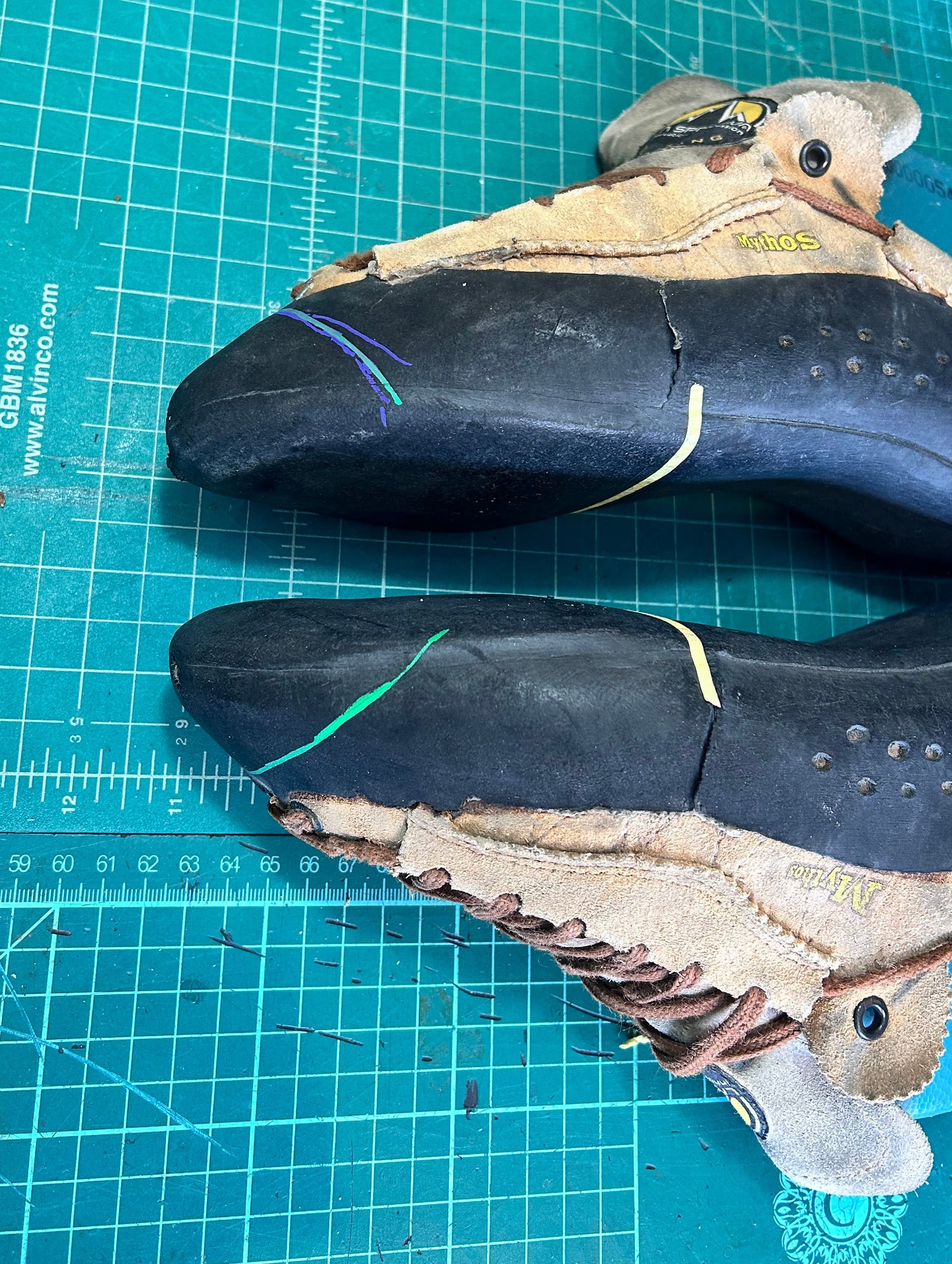 Climbing shoe repair training