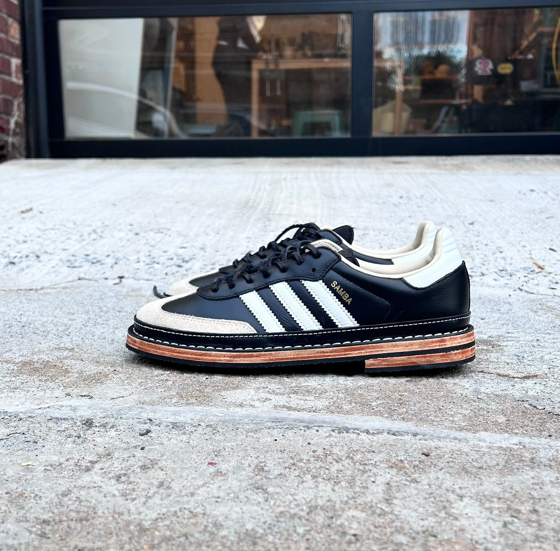 ADIDAS SAMBA W/ LEATHER HEEL – cobbler bushwick co.