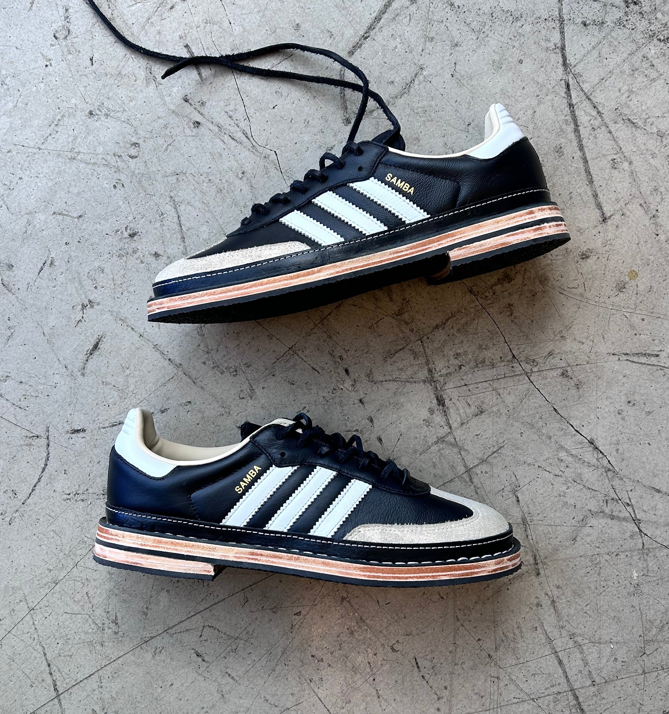 ADIDAS SAMBA W/ LEATHER HEEL – cobbler bushwick co.