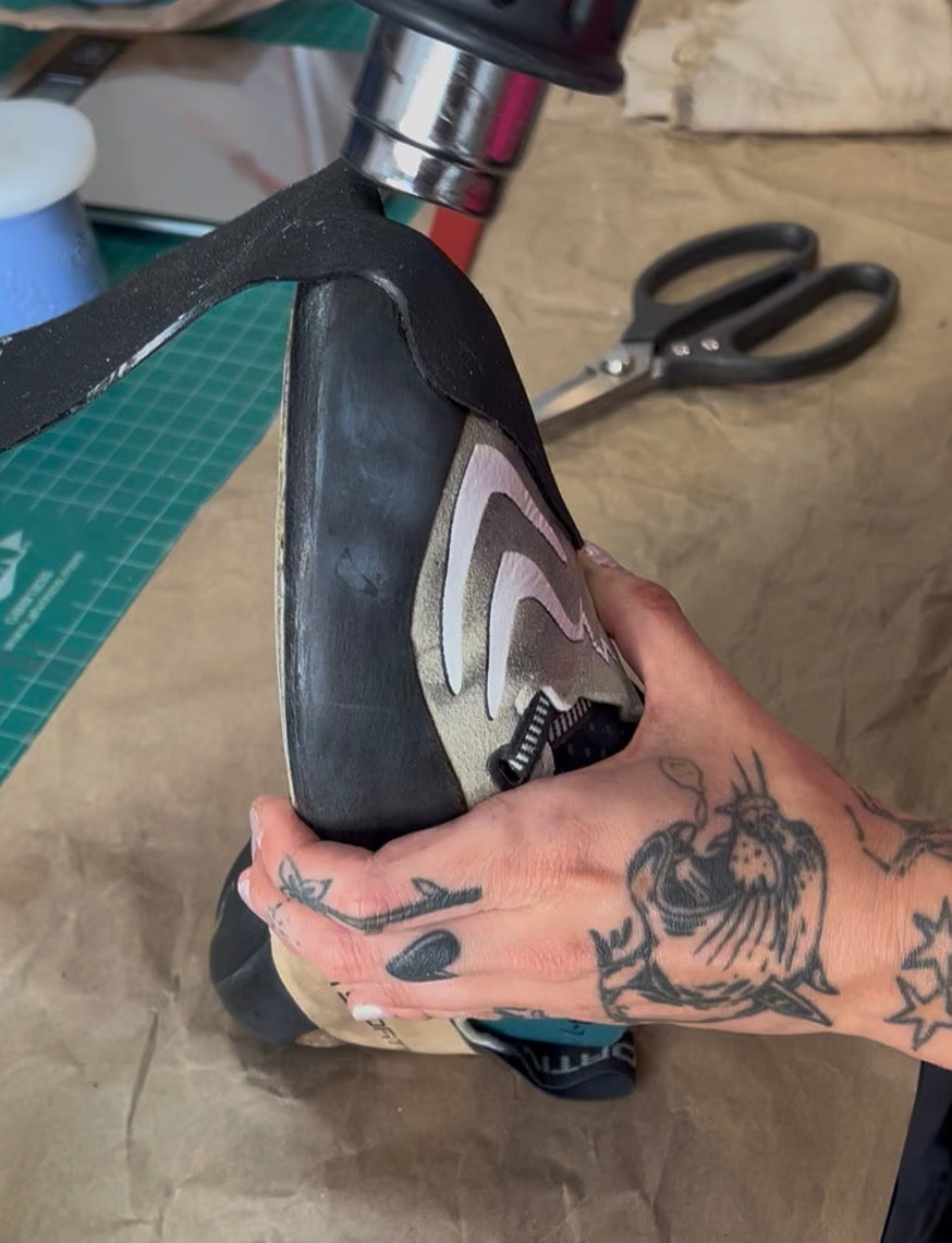 Climbing shoe repair training